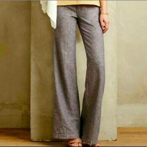 Pilcro and the Letterpress Gray Linen Pants